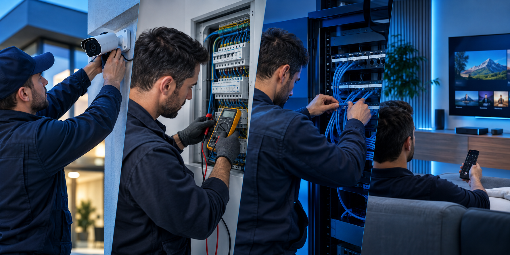 Kamera, elektrik, ağ ve IP TV teknik servis çalışmaları